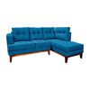 Sofá Seccional Derecho Living Factory Mañio 4 Cuerpos Azul Petróleo