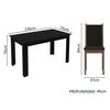 Juego de Comedor Vekkahome Lola Suecia 6 Sillas Negro