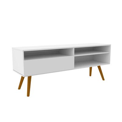 Rack TV Stanford 1 Puerta 2 Repisas Hasta 60" Blanco