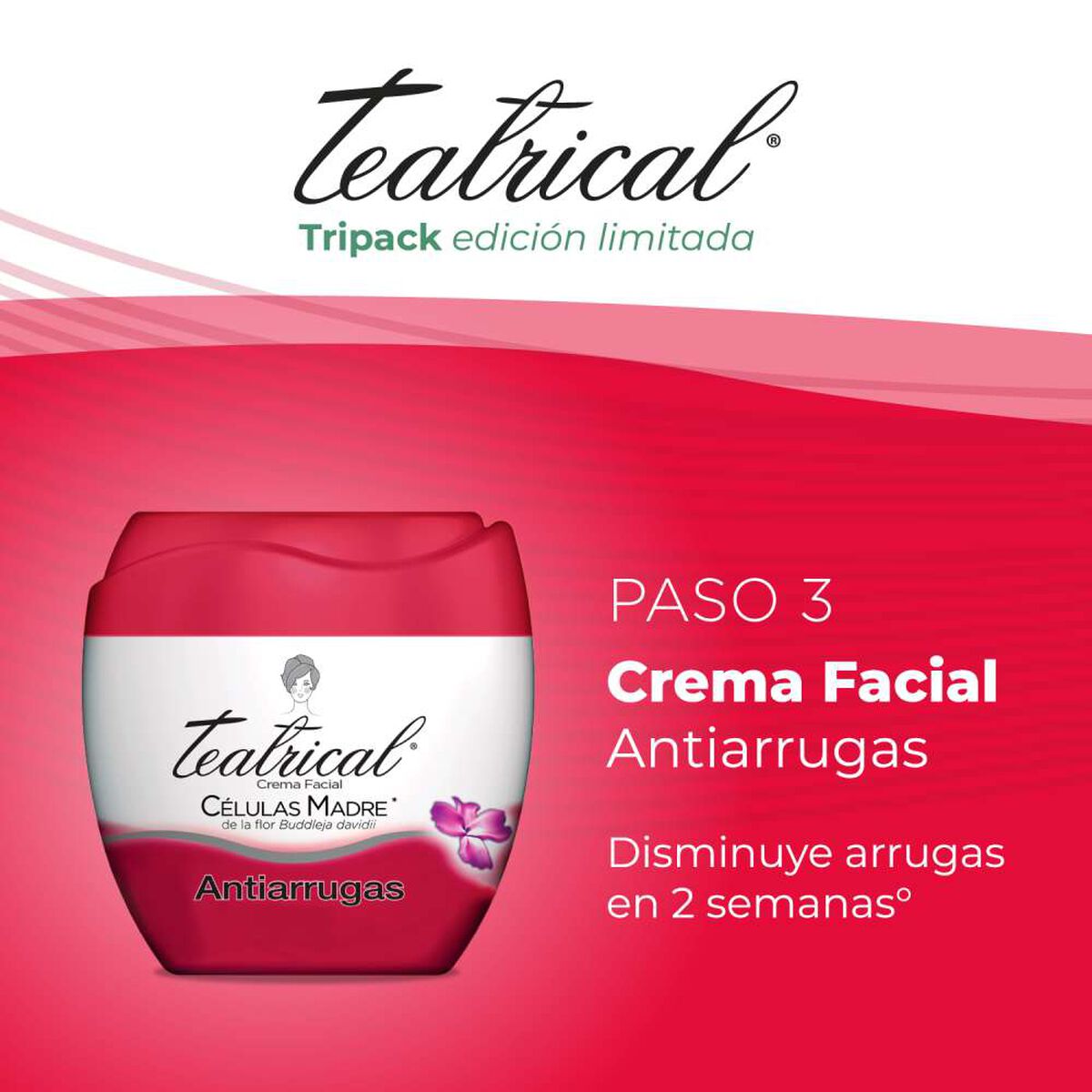 Pack Teatrical Agua Micelar + Humectante 100 ml + Antiarrugas de 100 ml