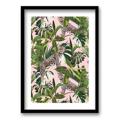 Imagen 1 del producto Cuadro Decorativo Retela Tigres Rosa 40 x 30 cm