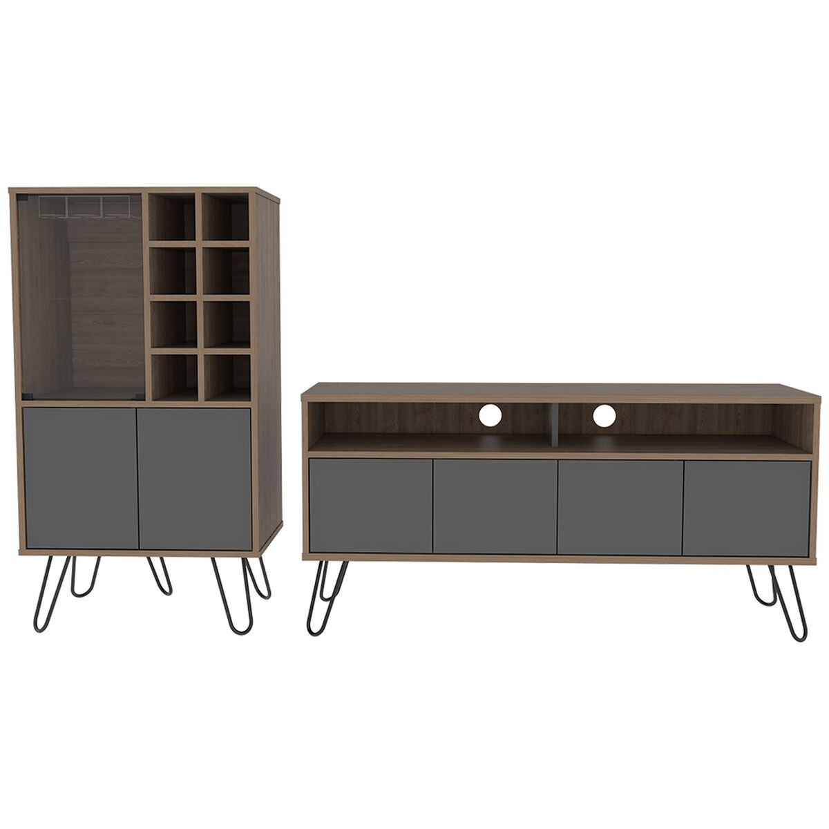 Rack TV Hasta 55" + Bar TuHome Vassel