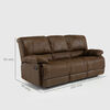 Juego de Living Reclinable Daniels Castle Sof&aacute; 3 Cuerpos + 2 Bergere Caf&eacute;