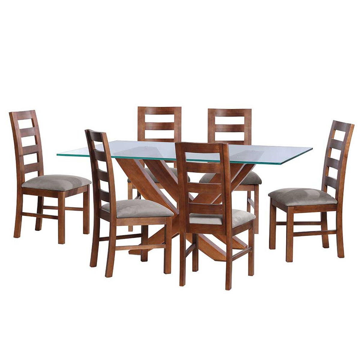 Juego de Comedor Latam Home Alicante 6 Sillas Gris