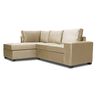 Sofá Seccional Izquierdo Innovamuebles Mini Senna Felpa 3 Cuerpos Beige