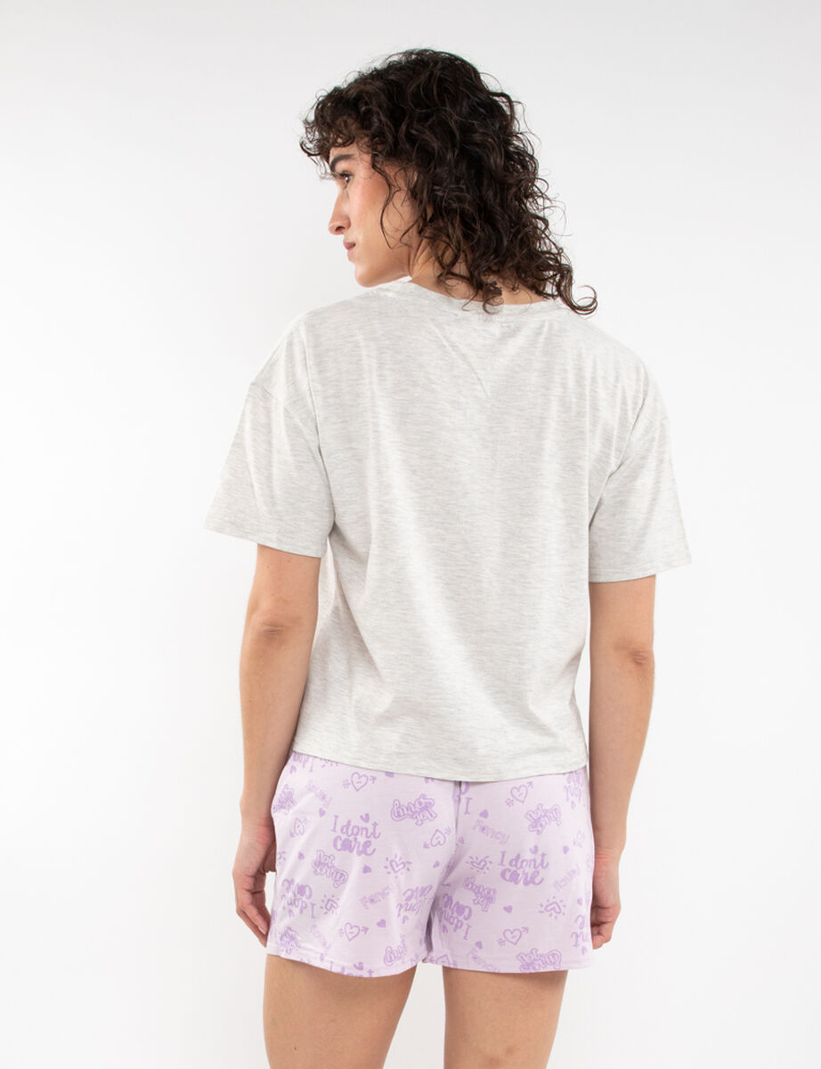 Pijama Corto de Algodón Mujer Nickelodeon