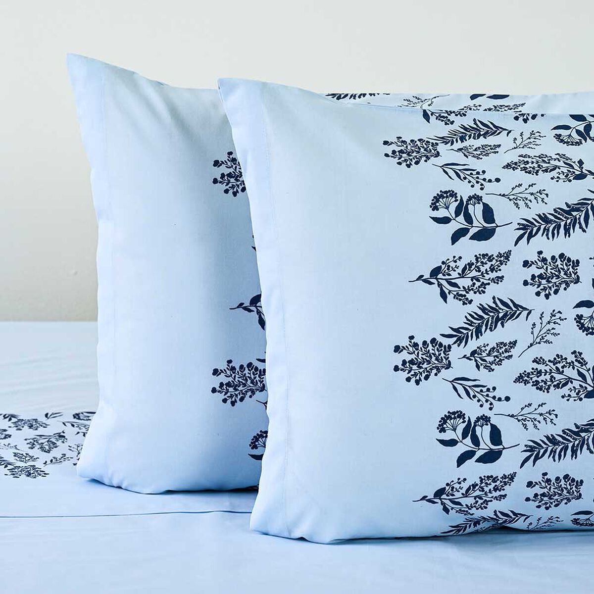 Juego de S&aacute;banas American Family 2 Plazas Frambella 144 Hilos Azul