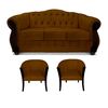 Juego de Living Elegant Detail Orlando Sofá 3 Cuerpos + Dos Sillones 1 Cuerpo Café