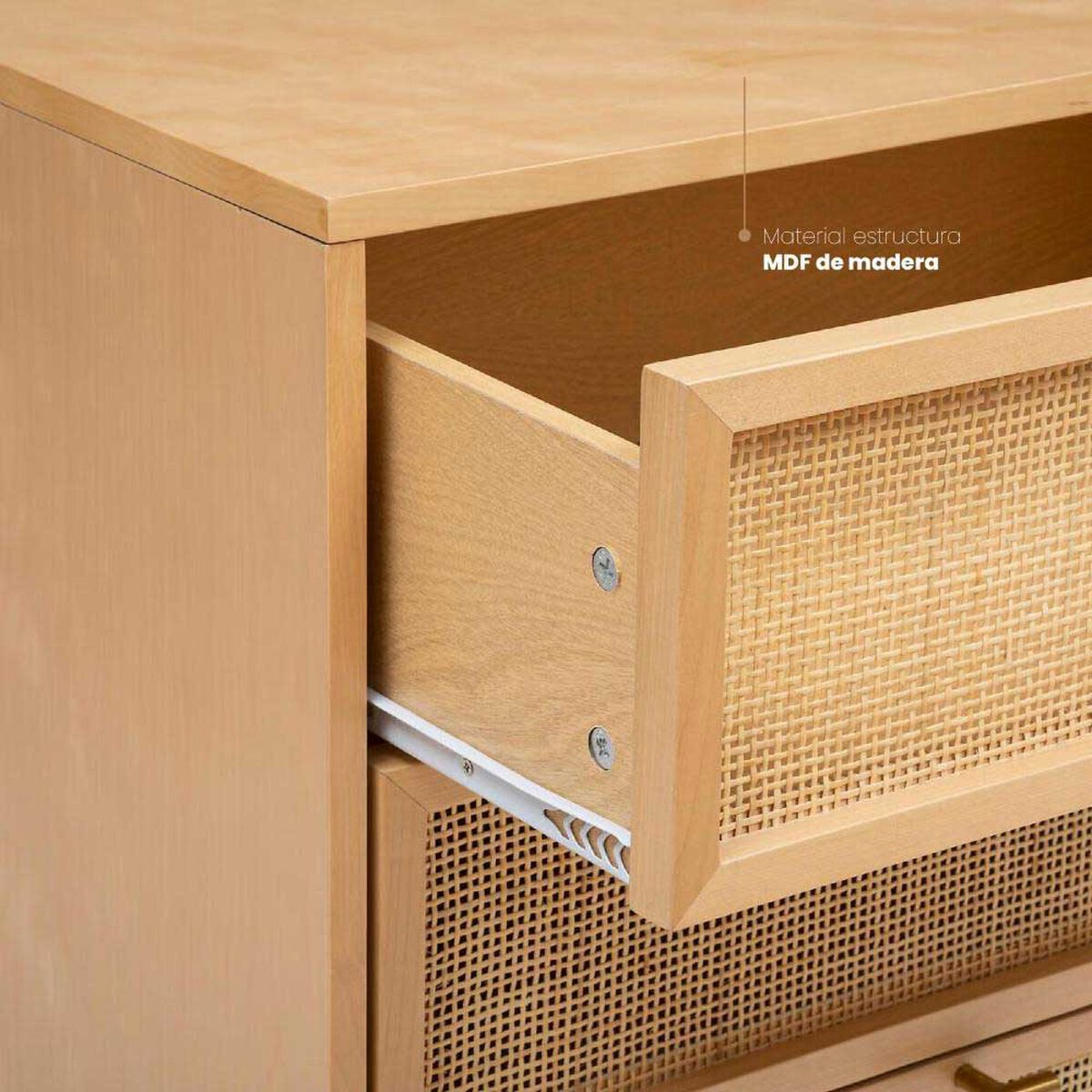 Comoda Atmosphera Doble Rat&aacute;n 6 Cajones Caf&eacute;