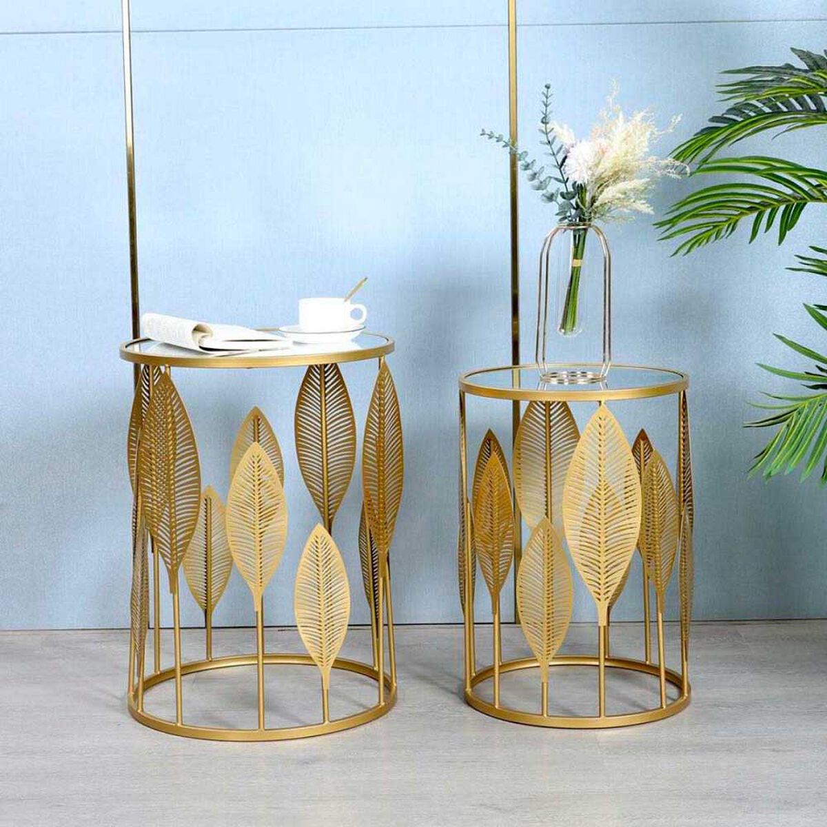 Set 2 Mesas Contemporáneas Ankara Store Dortmund Dorado