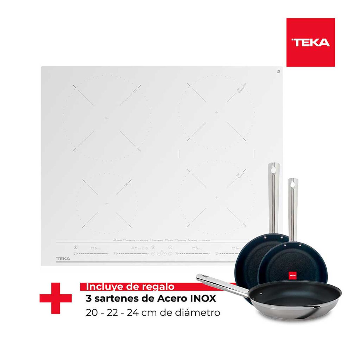 Encimera Eléctrica Teka IZC-64630 WH 4 Quemadores