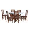 Juego de Comedor Latam Home Alicante 6 Sillas Chocolate