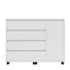 C&oacute;moda Vekkahome Coimbra 4 Cajones 1 Puerta Blanco