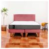 Cama Europea Latam Home Base Dividida 2 Plazas Zen Best Palo Rosa + Respaldo