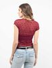 Polera Encaje Manga Corta Mujer Soviet