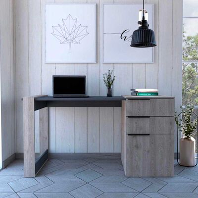 Escritorio TuHome Office 13 Ceniza/Plomo