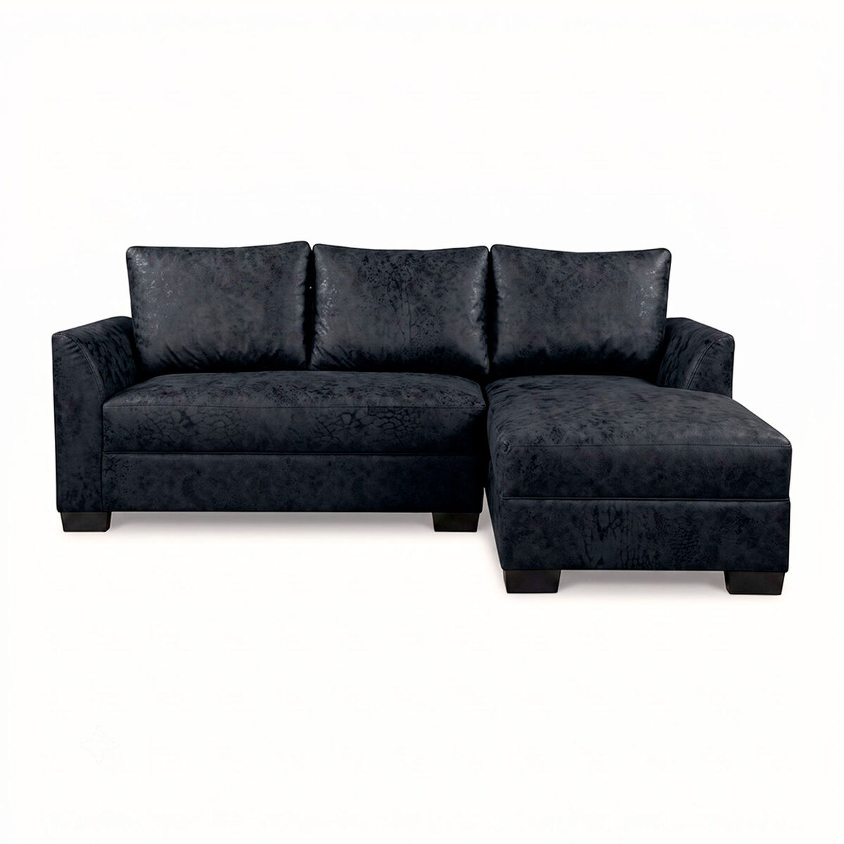 Seccional Derecho Muebles MPR Denver 4 Cuerpos Negro