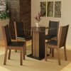 Juego de Comedor Vekkahome John 4 Sillas Café