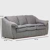 Juego de Living Cabsur Galicia Sofá 3 Cuerpos + Sofá 2 Cuerpos Chenille Gris
