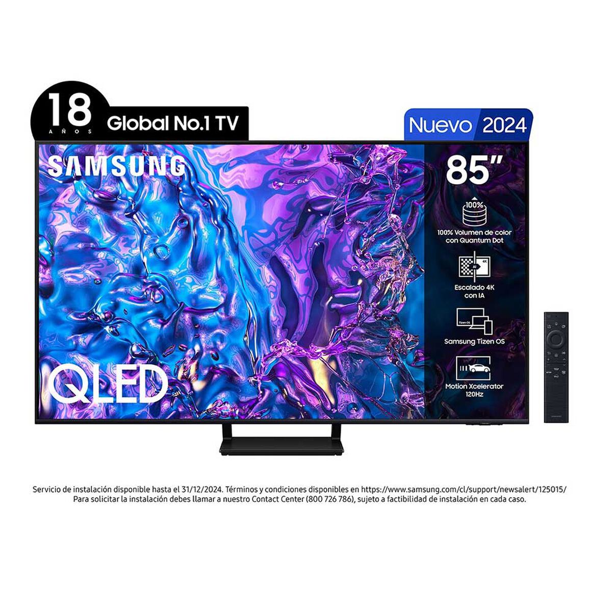 QLED 85" Samsung Q70D 4K UHD Smart TV 2024