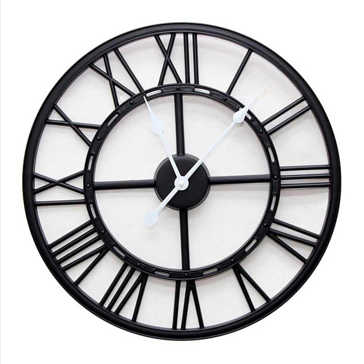 Reloj de Pared Pl&aacute;stico Vgo Circular 50 cm Negro