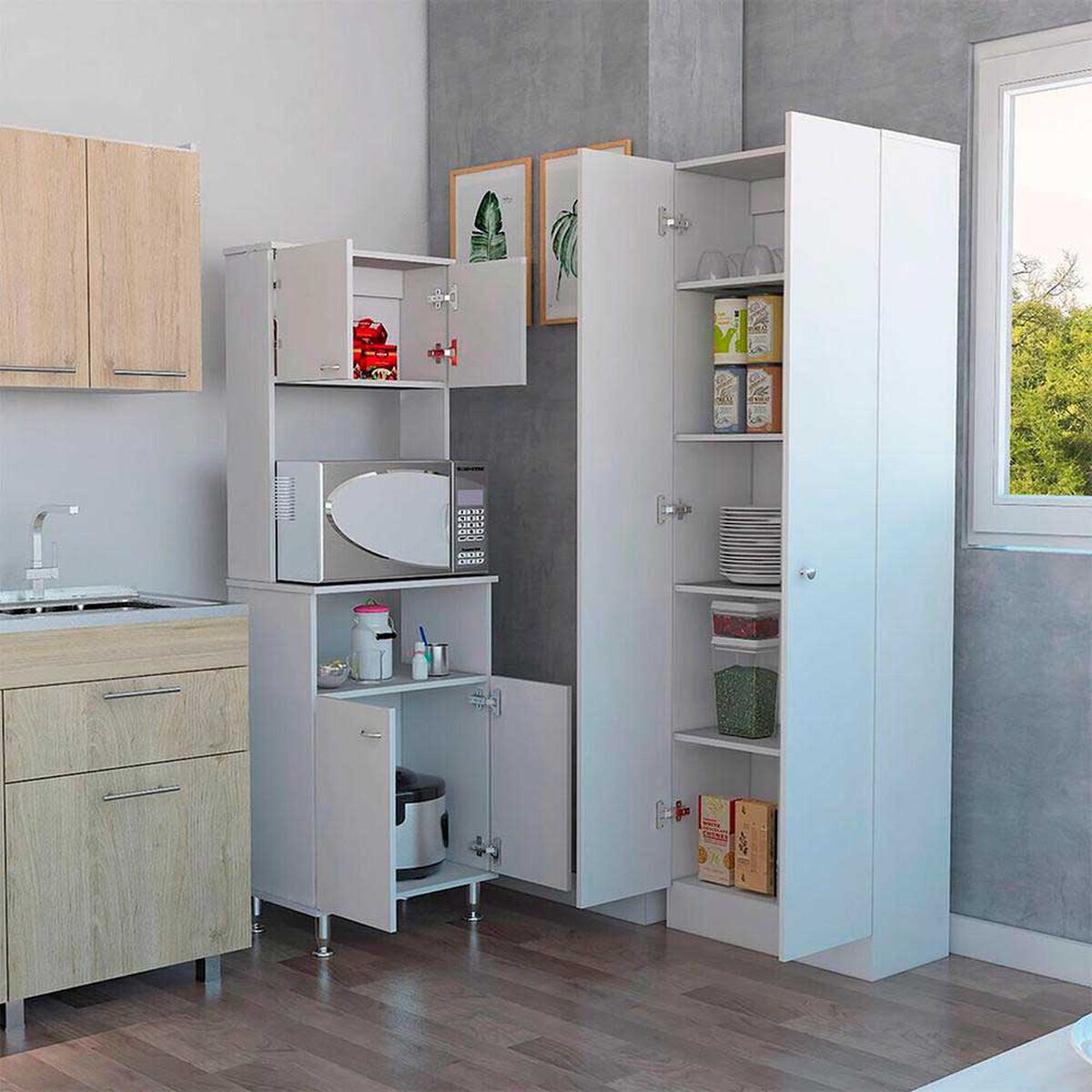 Combo Kitchen 5 Mueble Microondas + Optimizador
