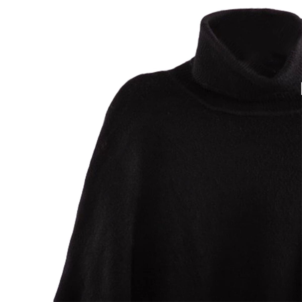 Ruana Poncho Mujer Black Bside
