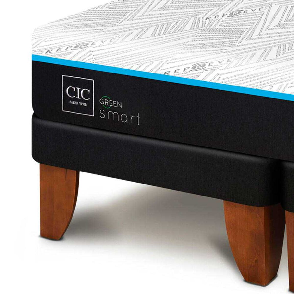 Cama Europea CIC Green Infinity 2 Plazas + 1 Respaldo Ganges