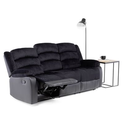 Sofa Reclinable VYS SPA Venom 3 Cuerpos Negro