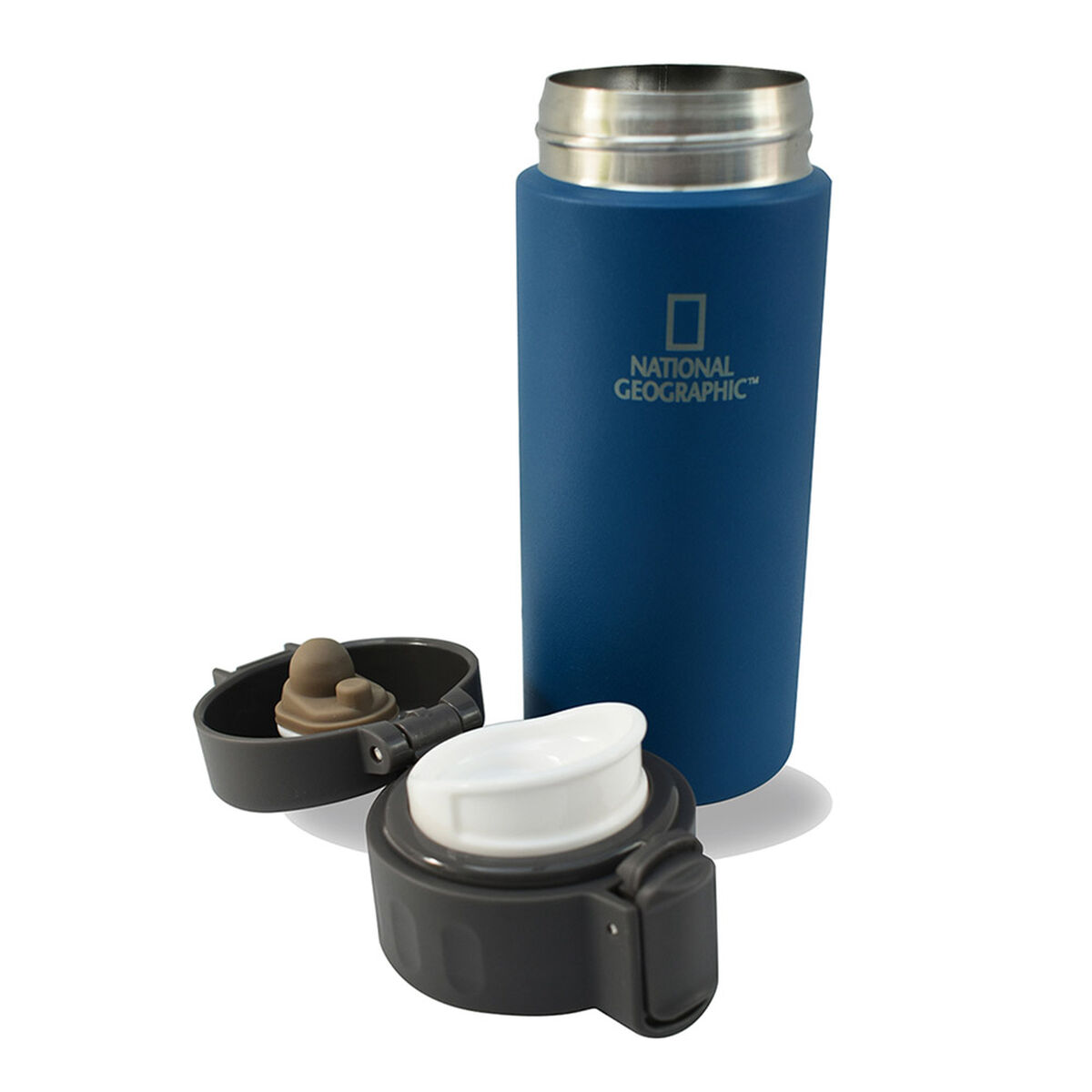 Mug Metálico National Geographic 350ml Azul Marino