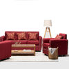 Juego de Living Almore Alemania Sof&aacute; 3 Cuerpos + Dos Sillones 1 Cuerpo Rojo