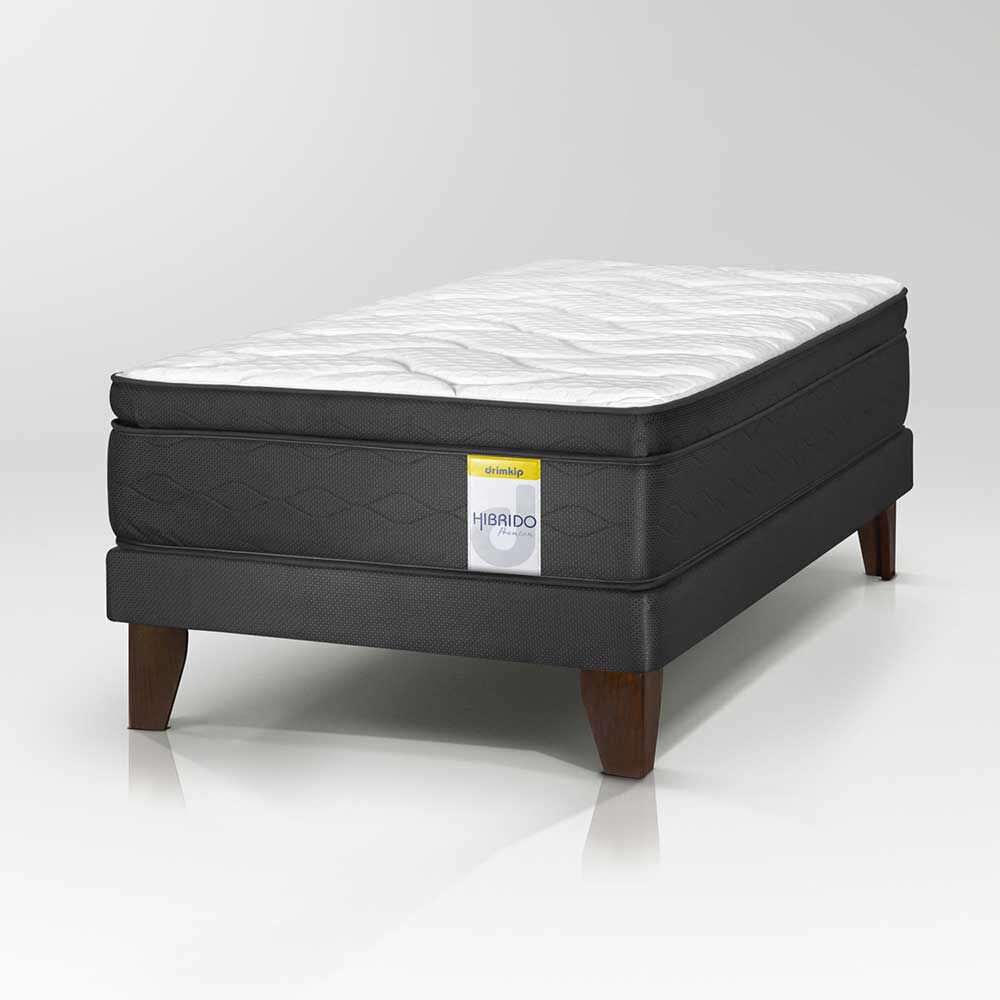 Cama Europea Drimkip 1 Plaza Hibrido Premium