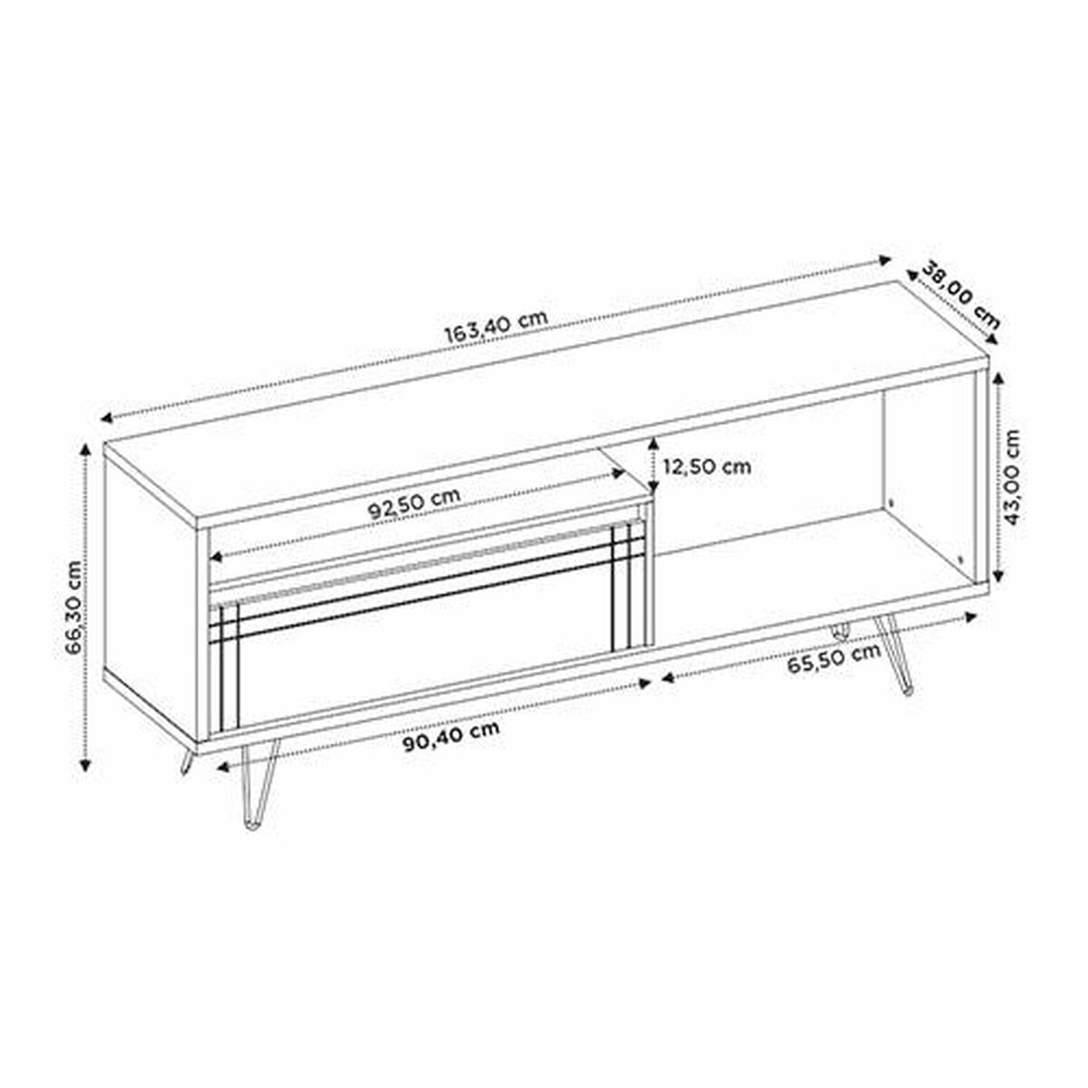 Rack TV Home Mobili Spot Hasta 60" Café Negro