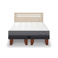Cama Europea CIC Base Dividida 2 Plazas Anatomic + Respaldo Munich Alpino
