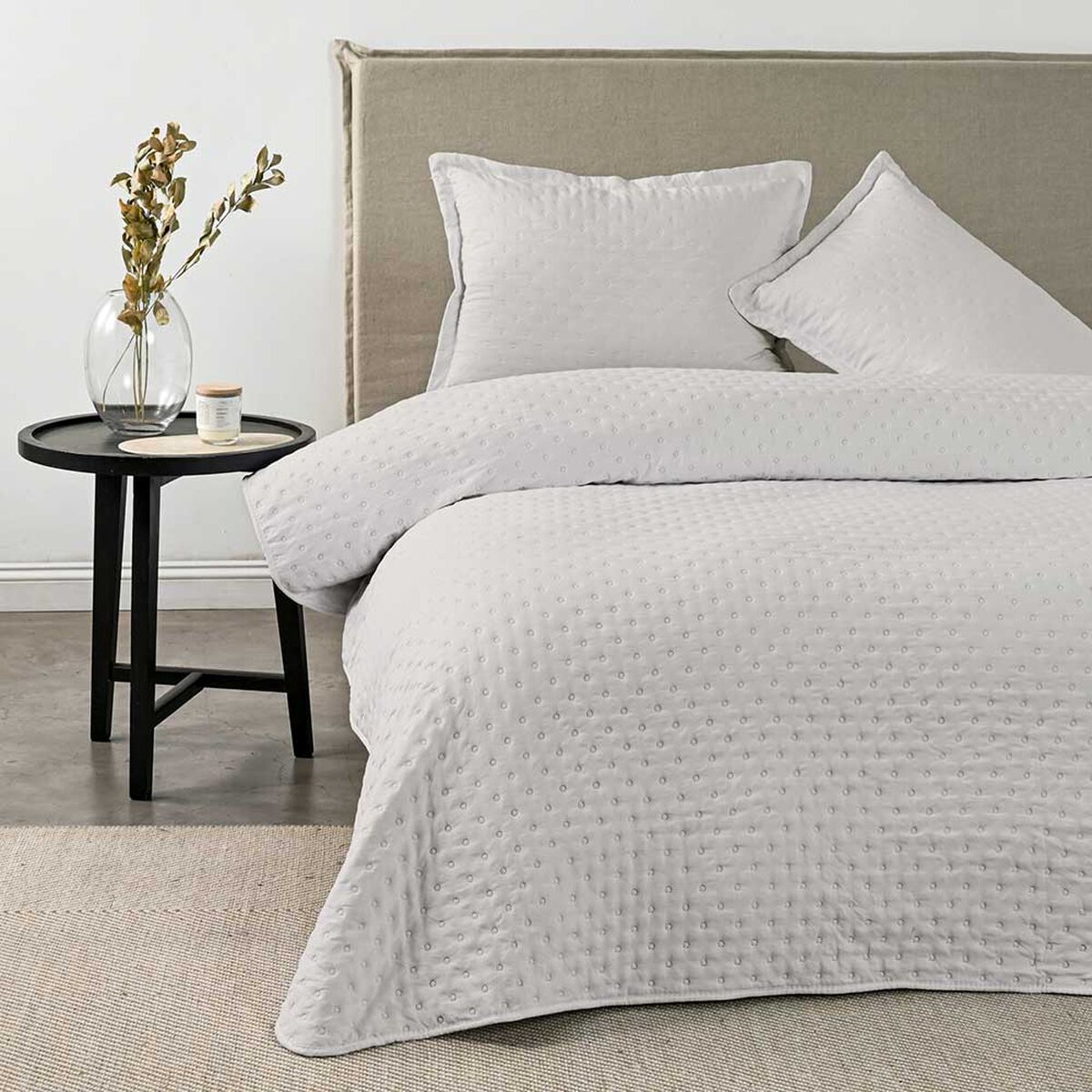 Quilt American Family 2 Plazas Dots Beige