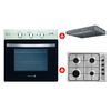 Kit Horno Empotrable Sindelen HE-7200INO 57 lts. + Encimera a Gas EG-4600IN 4 Quemadores + Campana CA-606NG