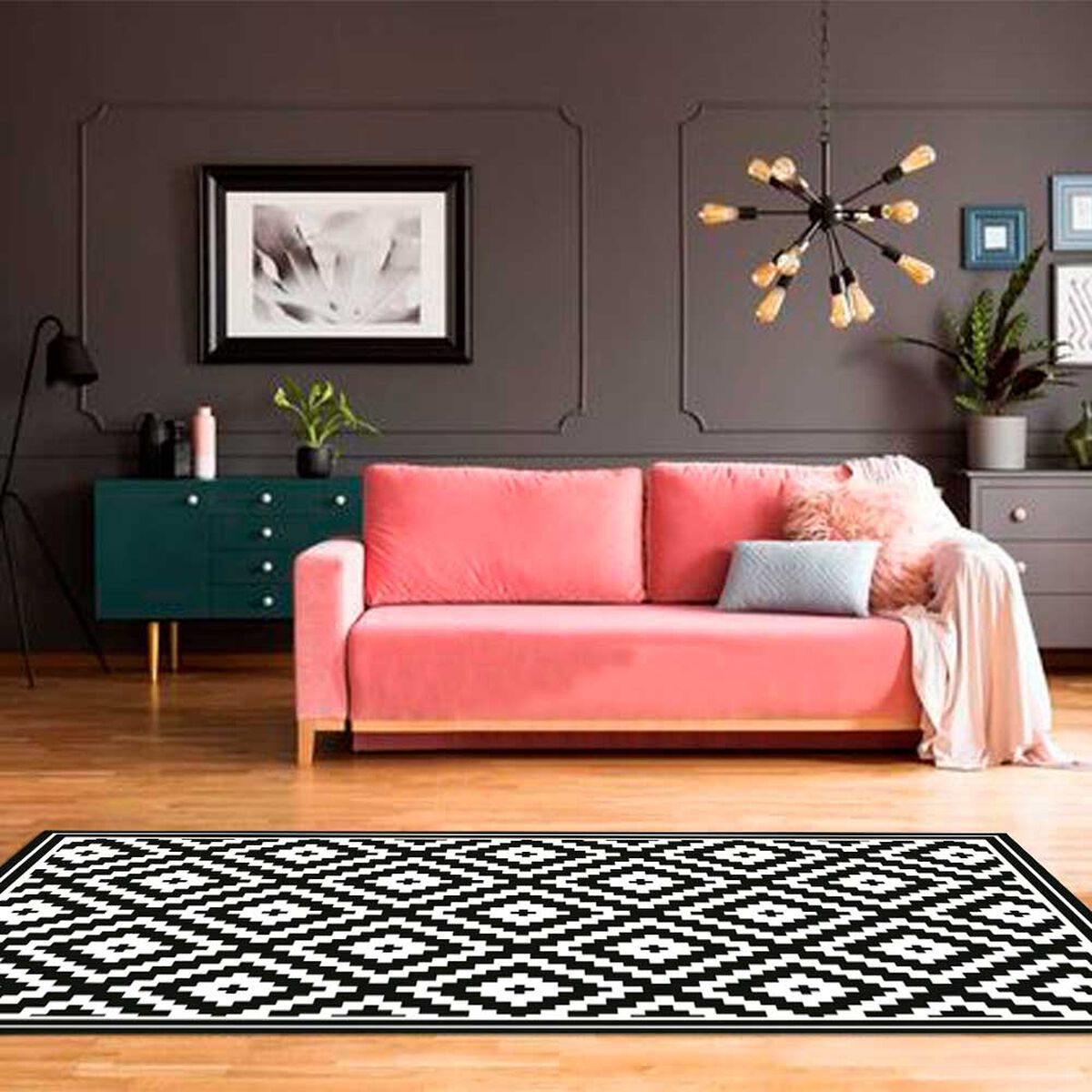 Alfombra Davanti Rombos Black 140 x220 Rombos Black