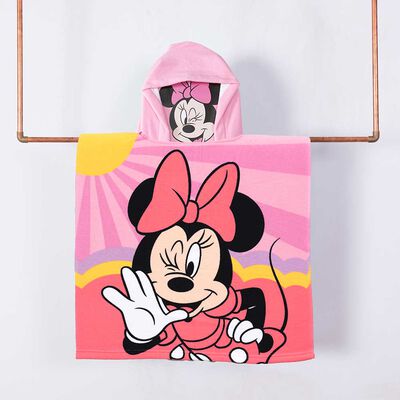 Toalla de Playa con Capucha Infantil Disney Choose Minnie 60 x 120 cm