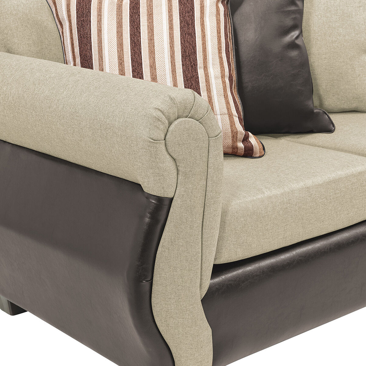 Sofá Seccional Innovamuebles Azucena 5 Cuerpos Beige 