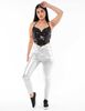 Pantalón Metalizado Skinny Mujer Icono