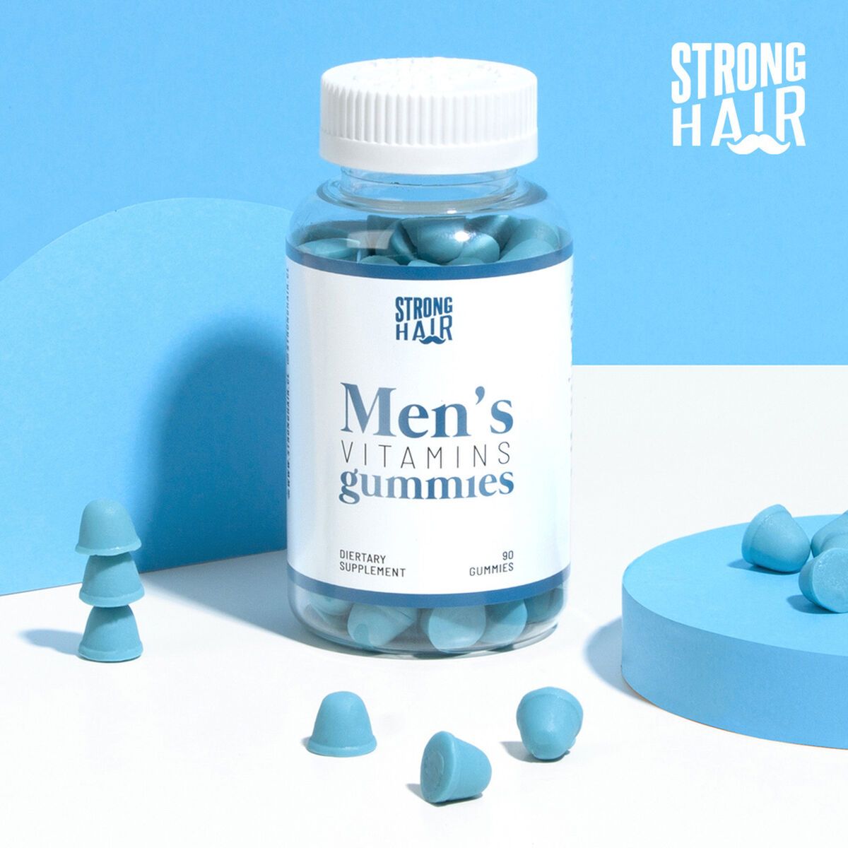 Strong Hair Gummies 1 Mes Vitaminas Cabello y Barba