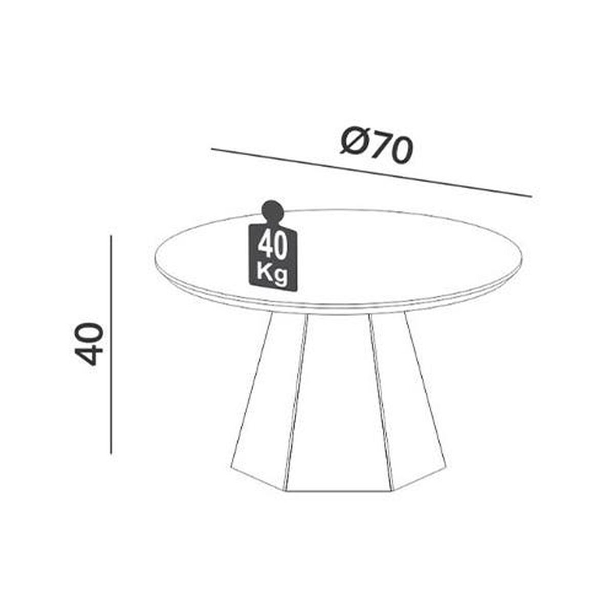 Mesa de Centro Decocasa TB605 Off White Castaño