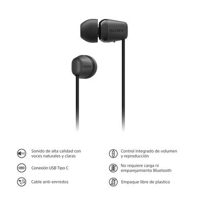 Imagen 2 del producto Audífonos In Ear SONY IER-EX15C/BZUC Negro