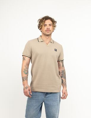 Imagen 1 del producto Polera Piqué Hombre Zibel Café, Negro, Oliva