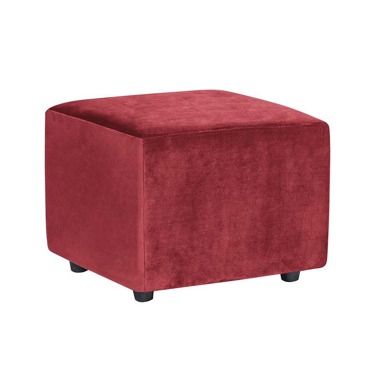 Juego de Living Diseño A&M Home Aries Sofá 3 Cuerpos + 2 Pouf 1 Cuerpo  Burdeo