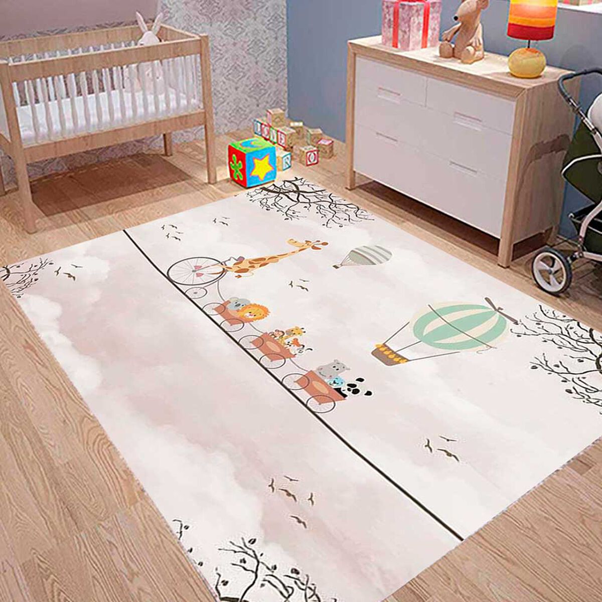 Alfombra Infantil Idetex Baby 133 x 100 cm. Crema