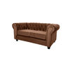 Sofá Barra Design Chesterfield 2 Cuerpos Café