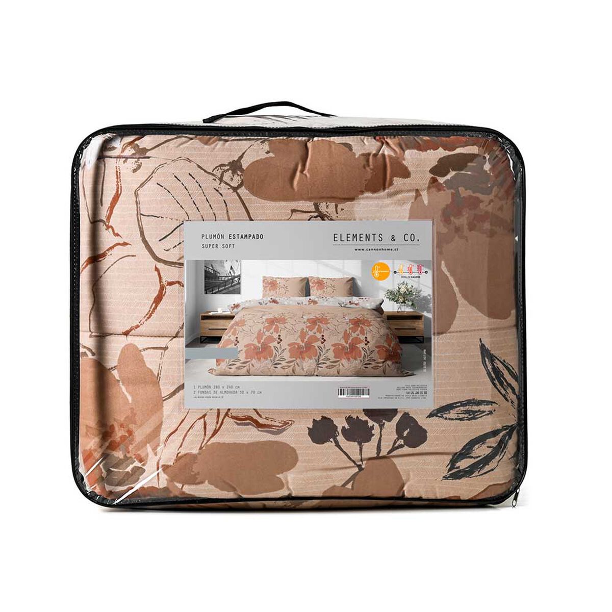 Plumón Estampado Elements & Co 1,5 Plazas Autumn