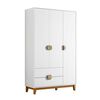 Clóset Vekkahome Ipe 3 Puertas 2 Cajones Blanco Café
