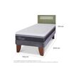 Cama Europea CIC 1,5 Plazas Ortopedic Advance + Respaldo Munich Olivo